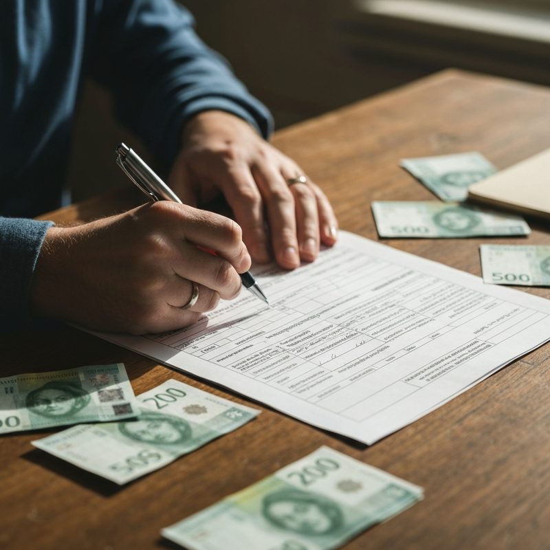 Checkliste für den Krankenkassenwechsel auf einem Schreibtisch