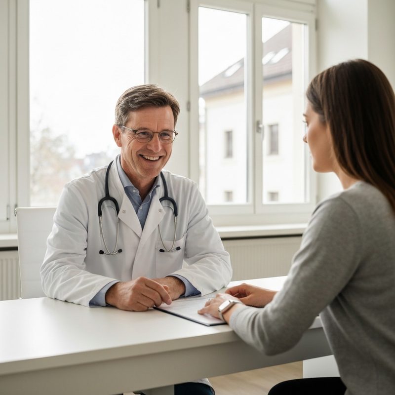 Ärztliche Beratung in einer Schweizer Praxis